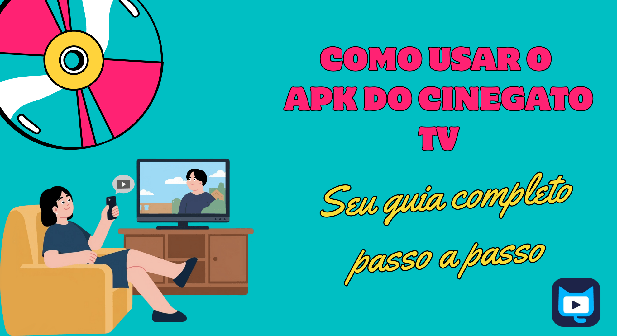 Cinegato APK para TV: Veja filmes e programas de TV na tela grande